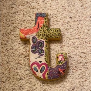 Anthropologie Fabric Letter “T”